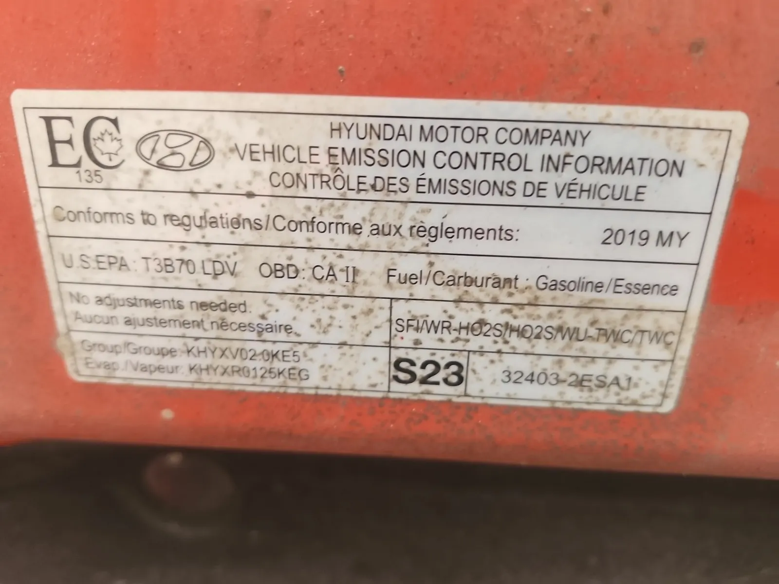 Emission Sticker Photo