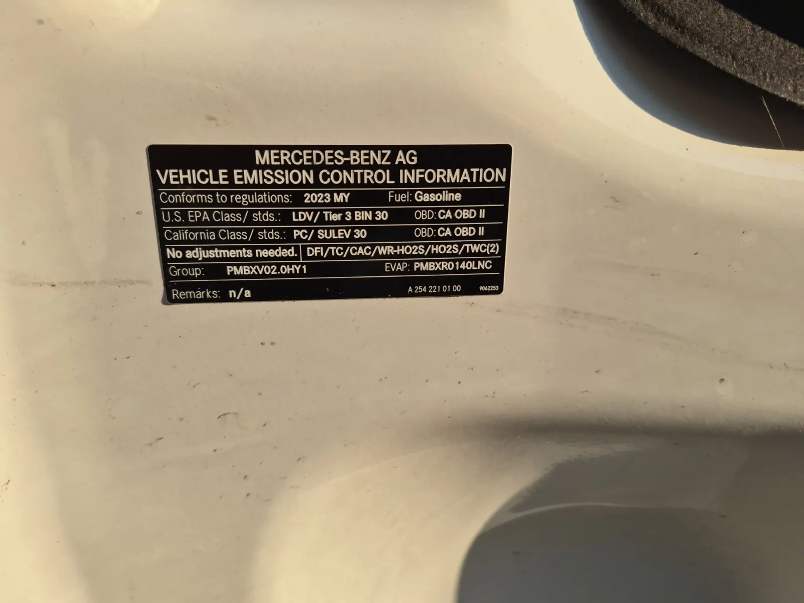 Emission Sticker Photo