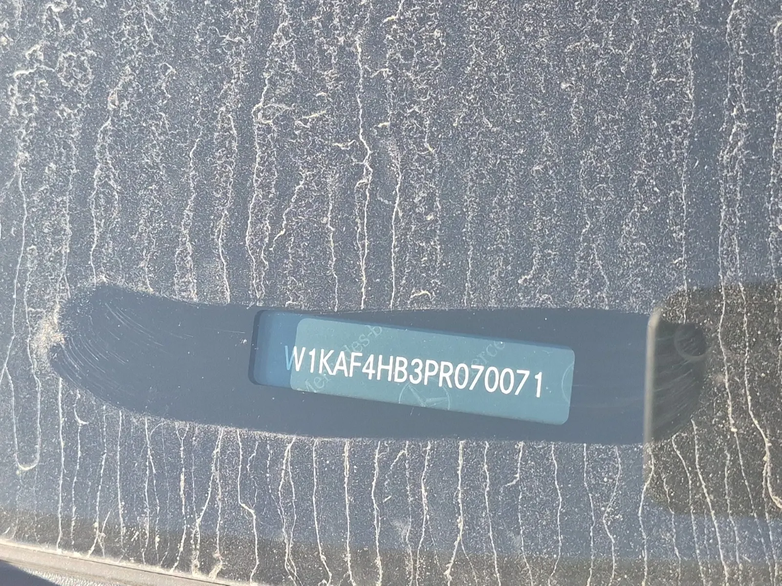 Dash VIN Plate Photo