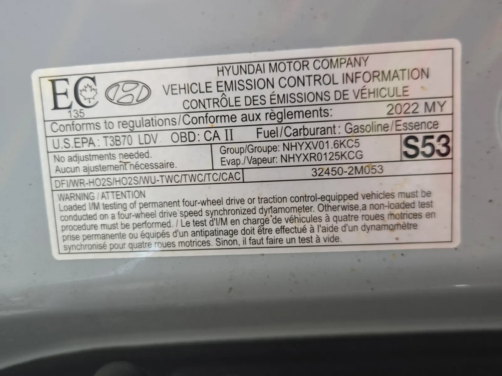 Emission Sticker Photo