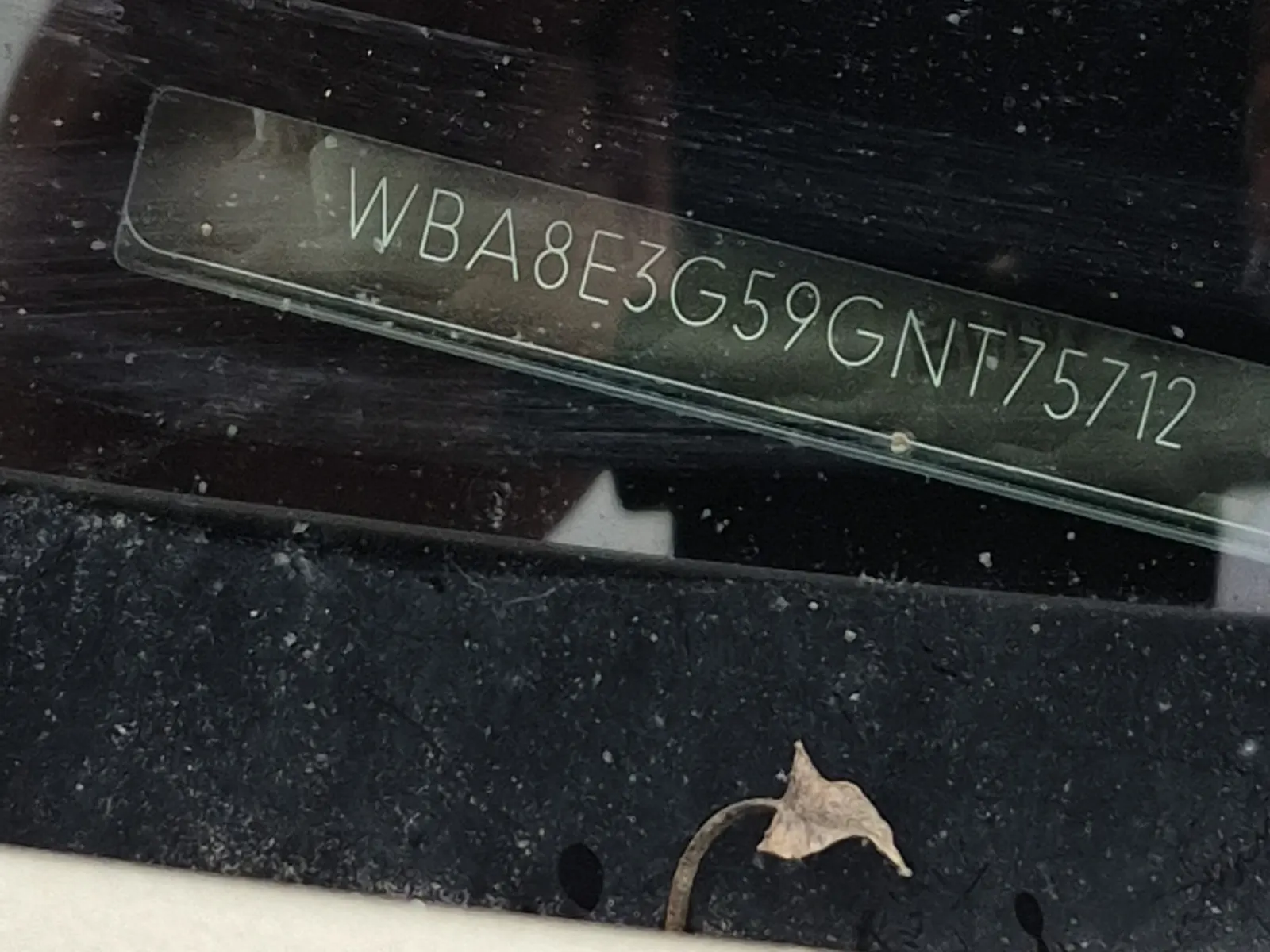 Dash VIN Plate Photo