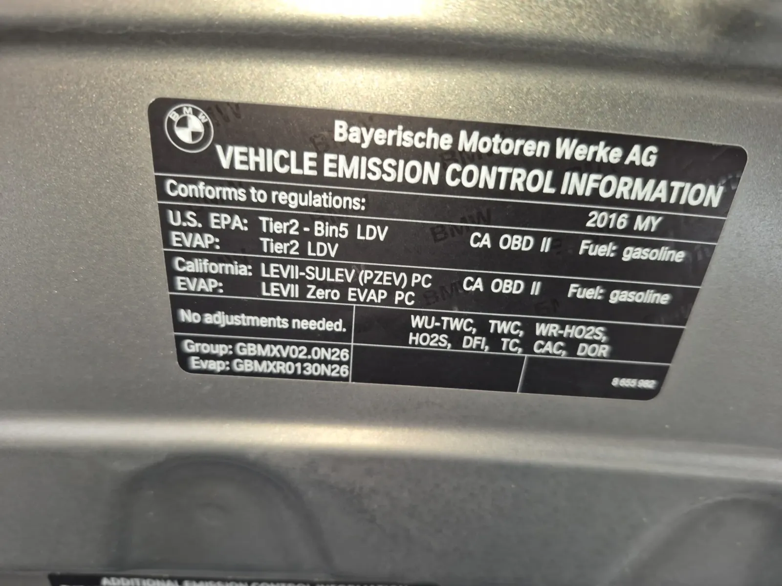 Emission Sticker Photo