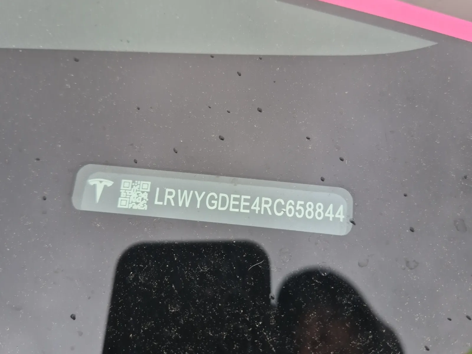 Dash VIN Plate Photo