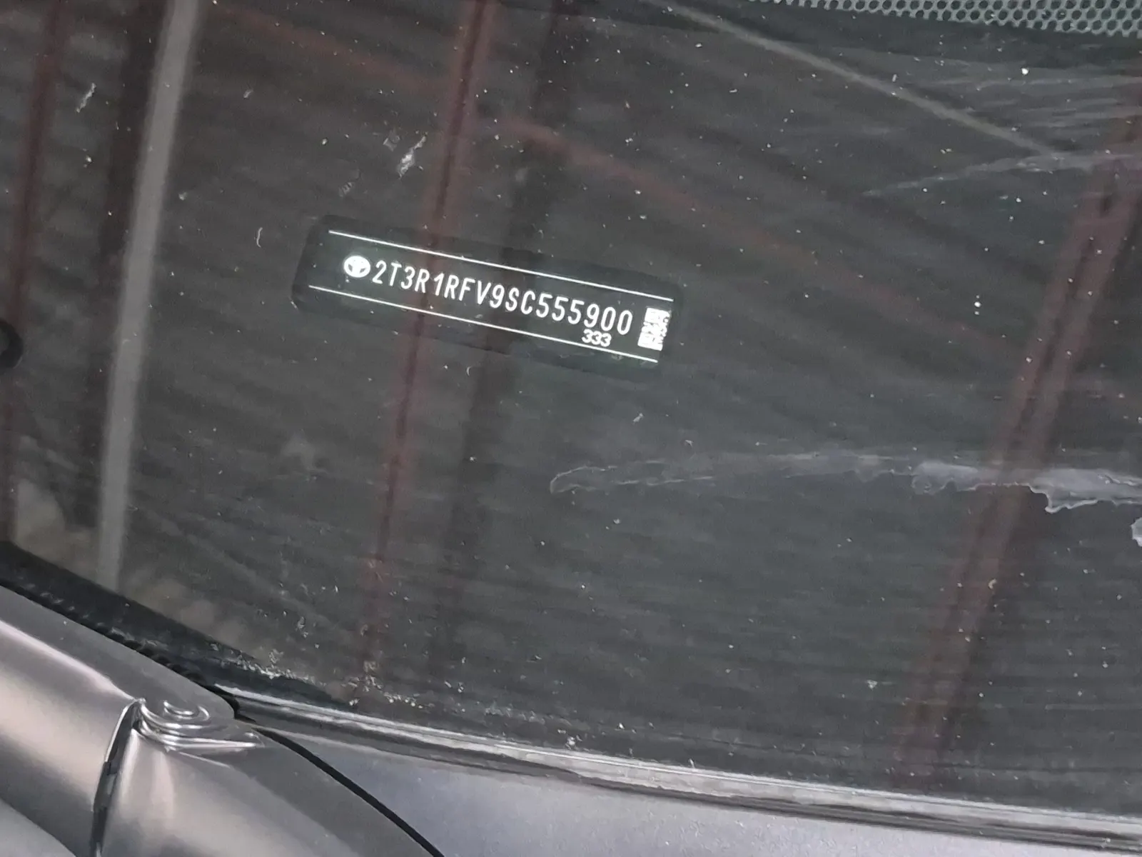Dash VIN Plate Photo