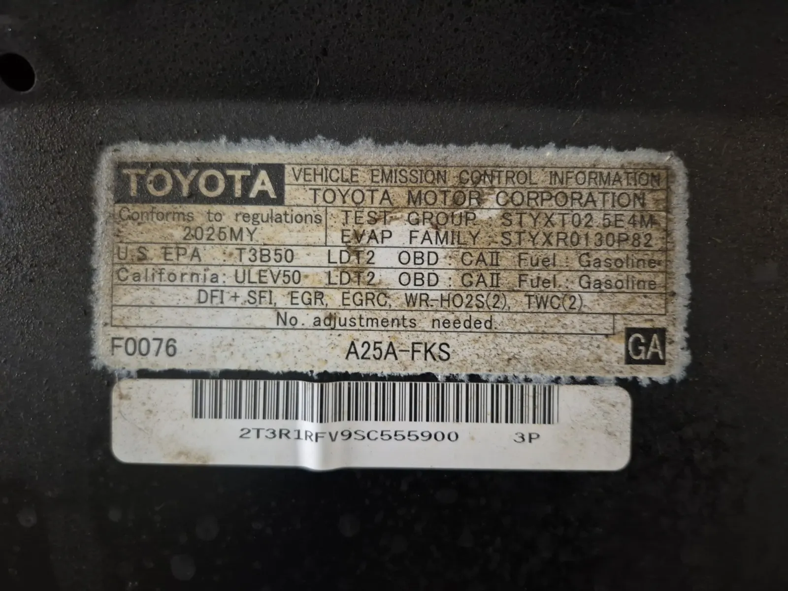 Emission Sticker Photo