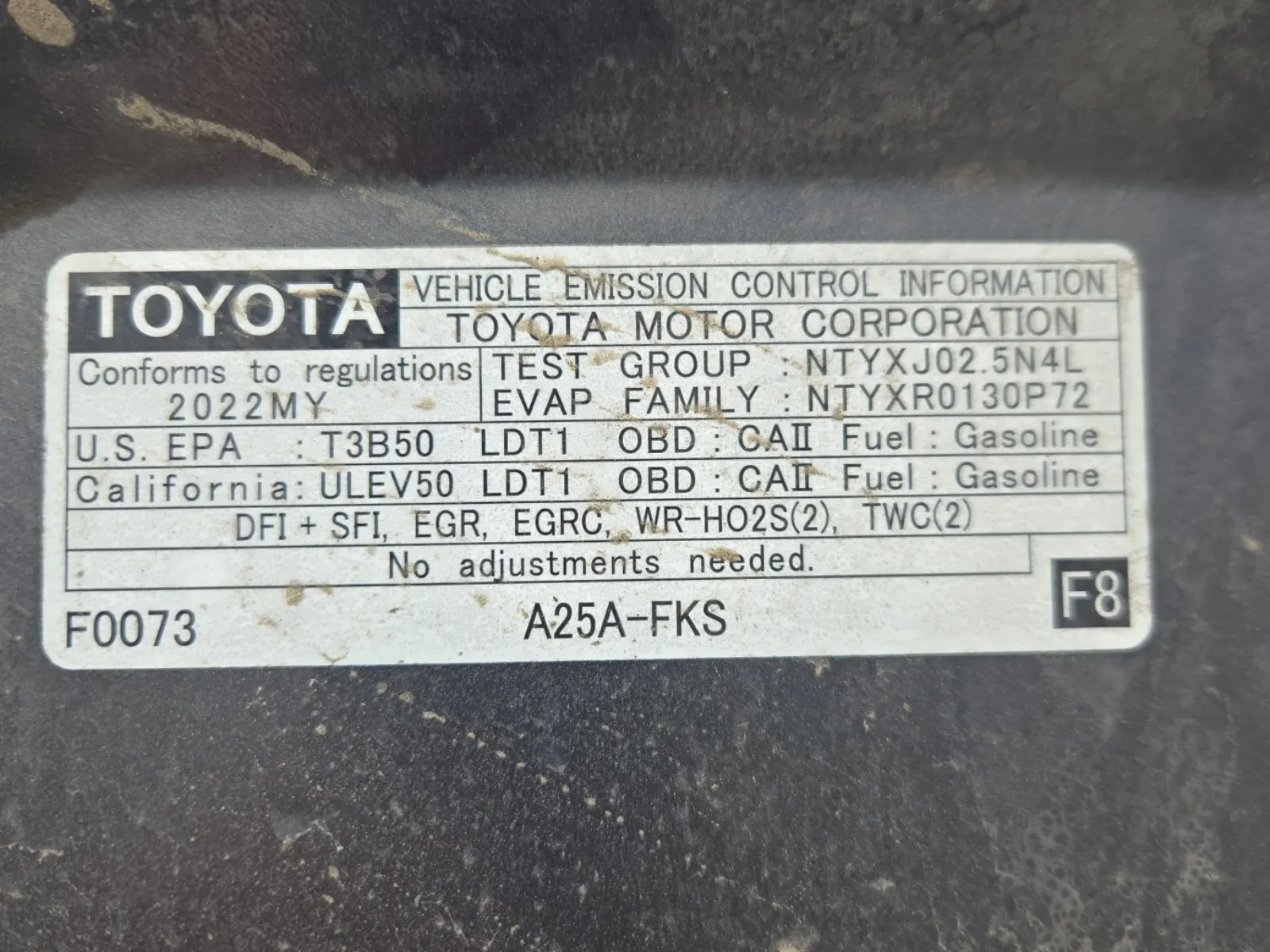 Emission Sticker Photo