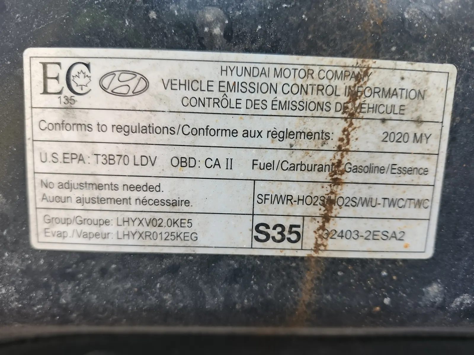 Emission Sticker Photo