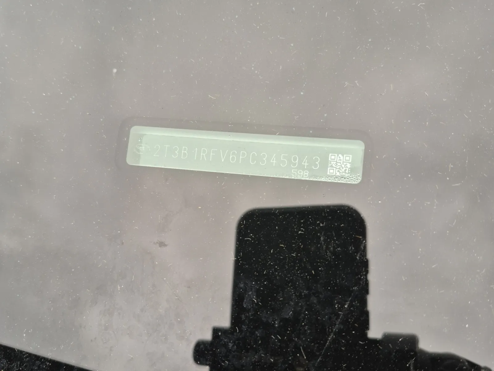 Dash VIN Plate Photo