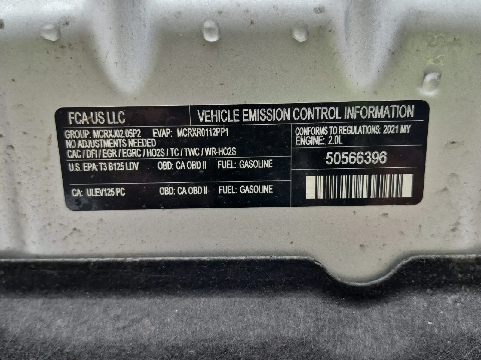 Emission Sticker Photo