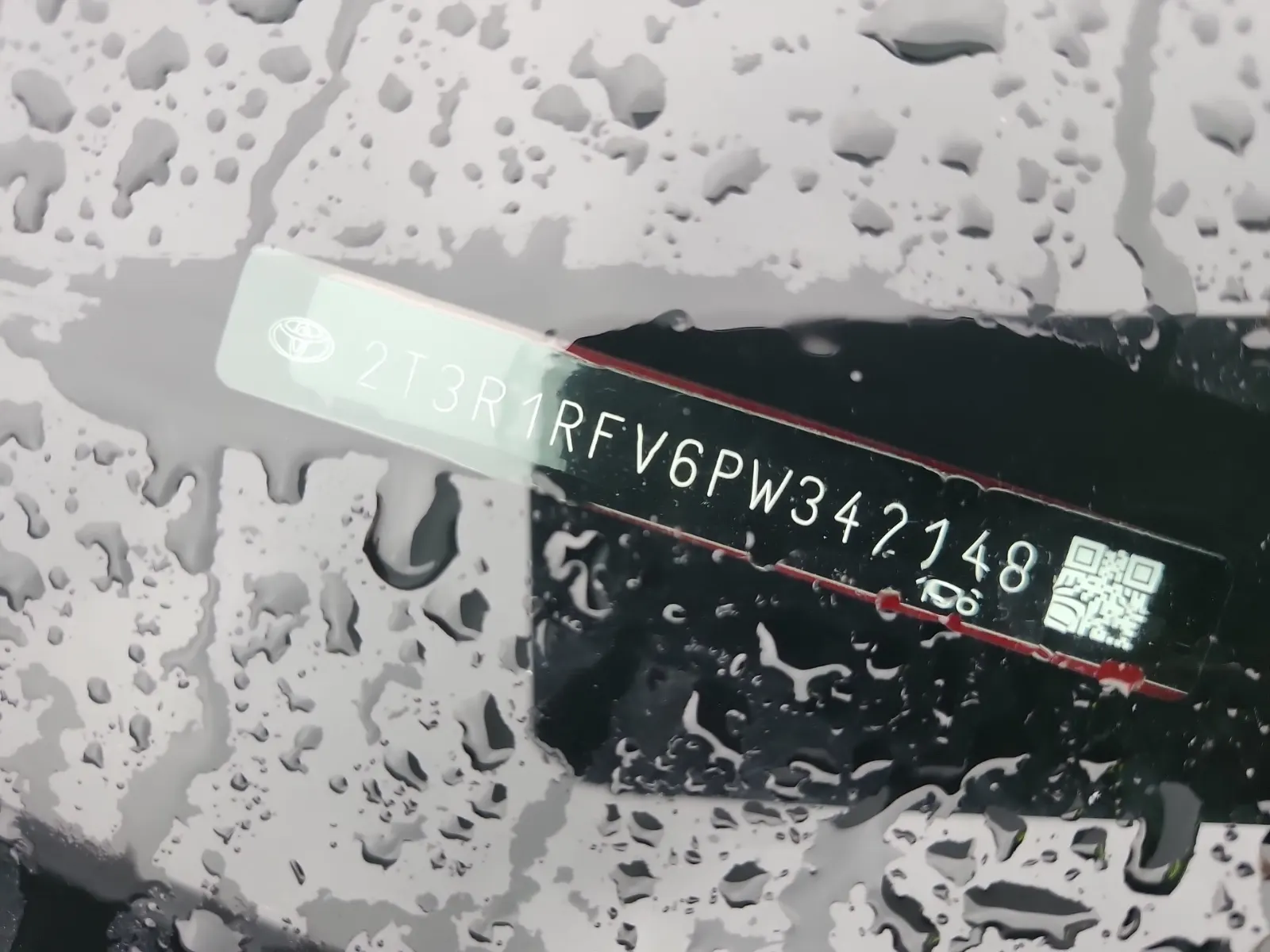 Dash VIN Plate Photo