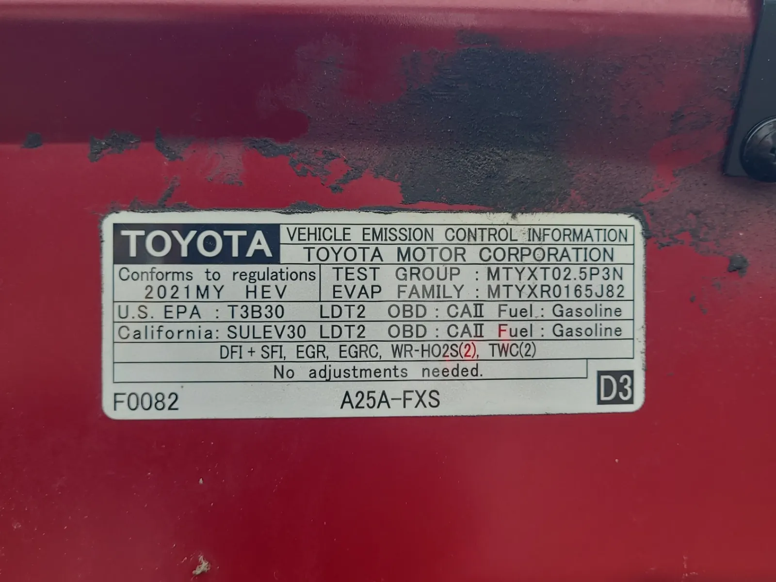 Emission Sticker Photo