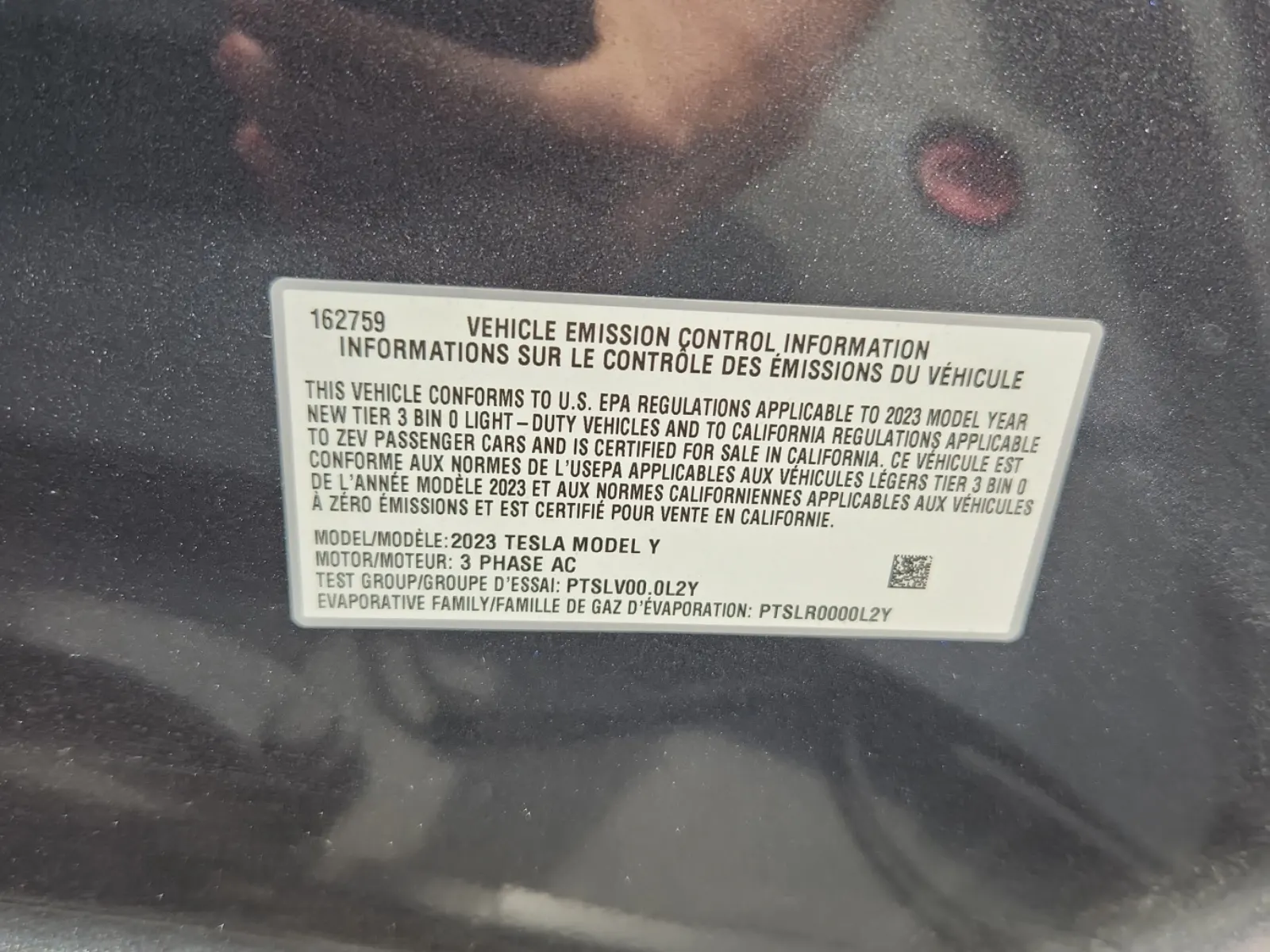 Emission Sticker Photo
