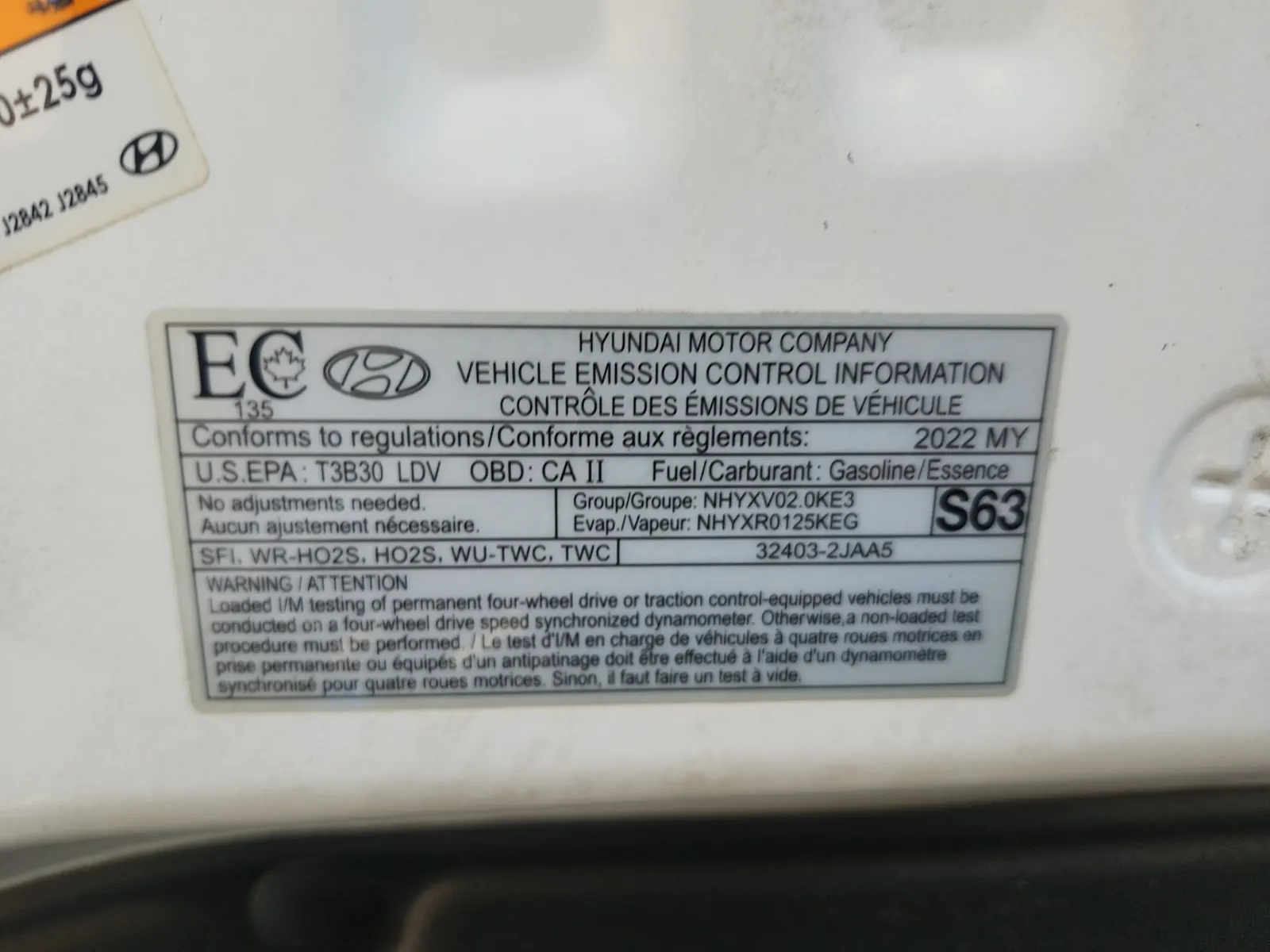 Emission Sticker Photo