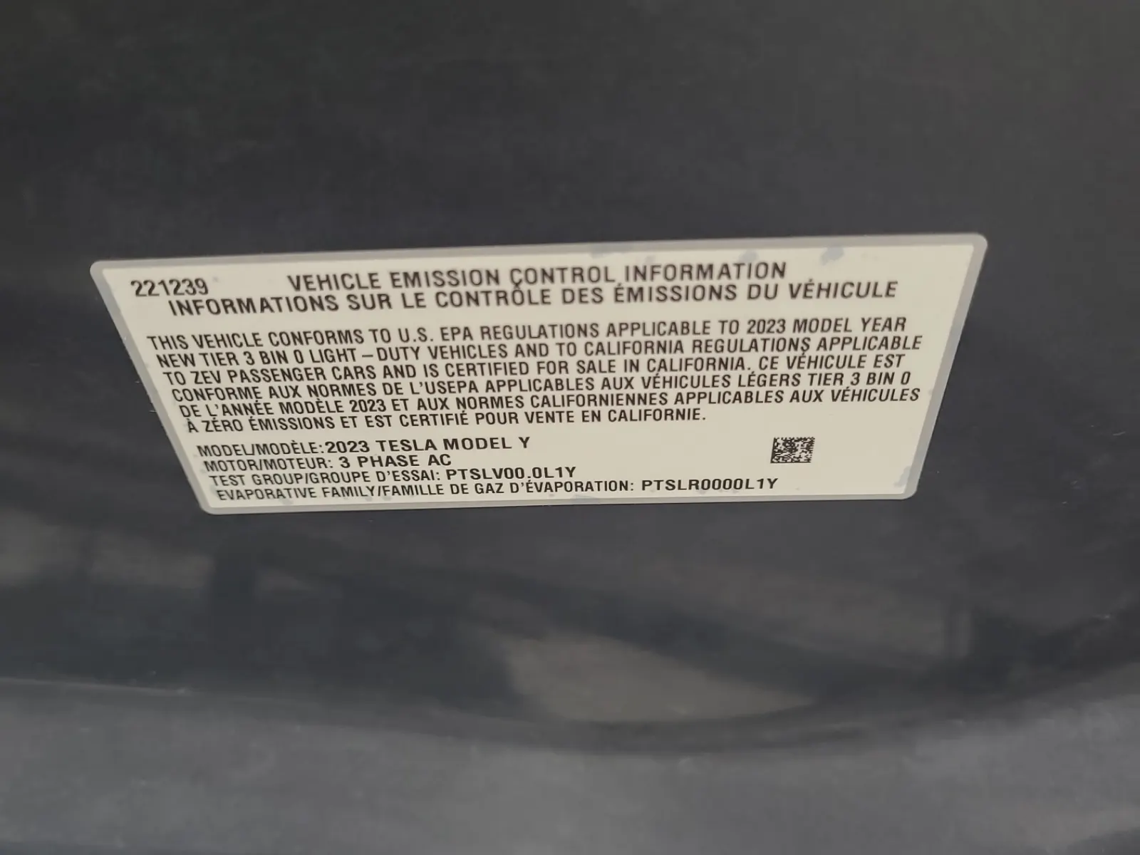 Emission Sticker Photo