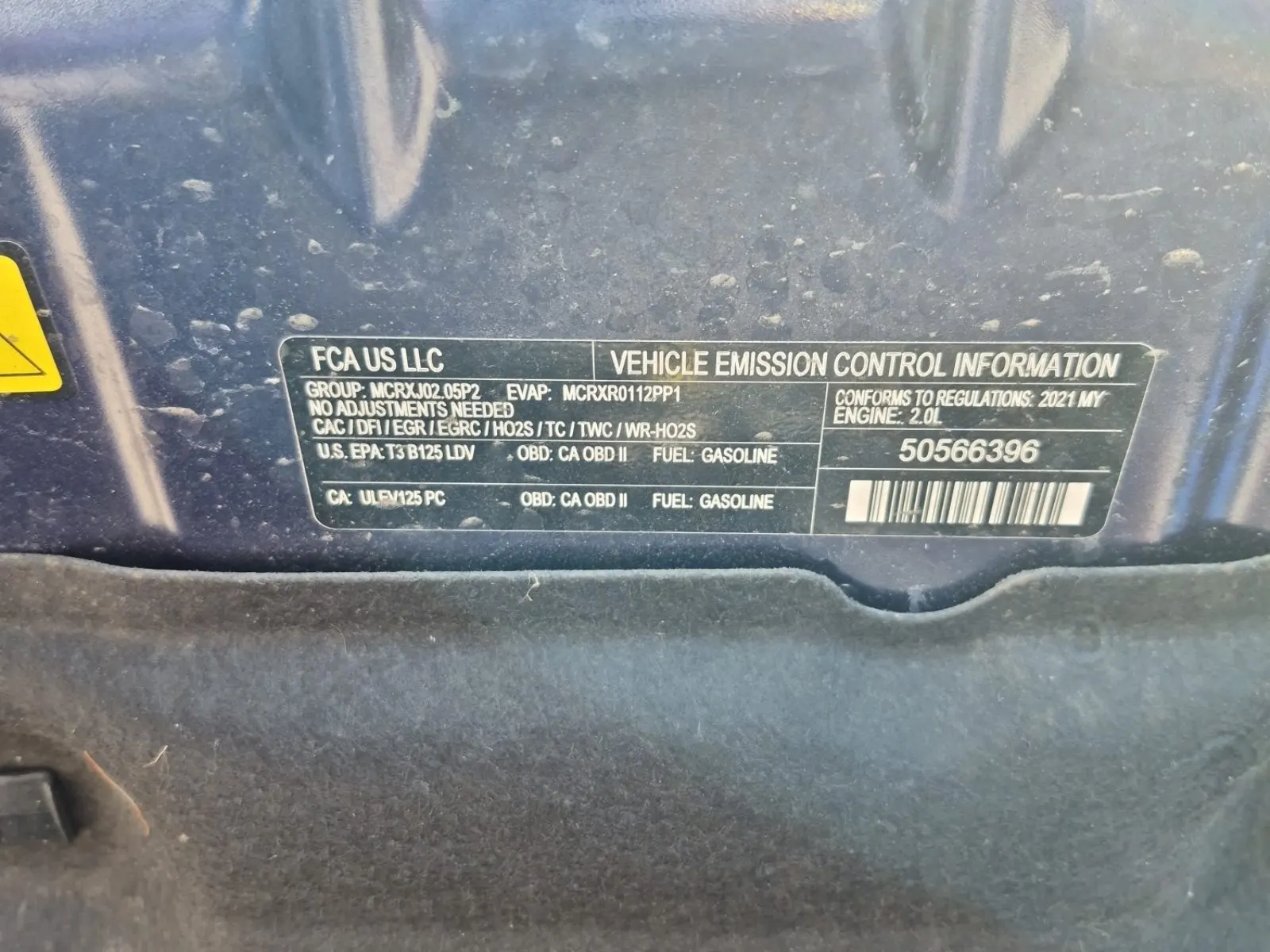 Emission Sticker Photo