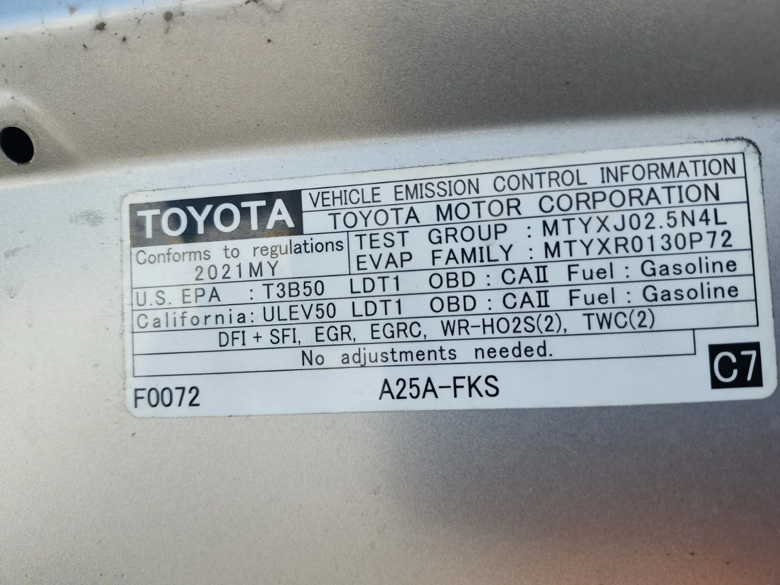 Emission Sticker Photo