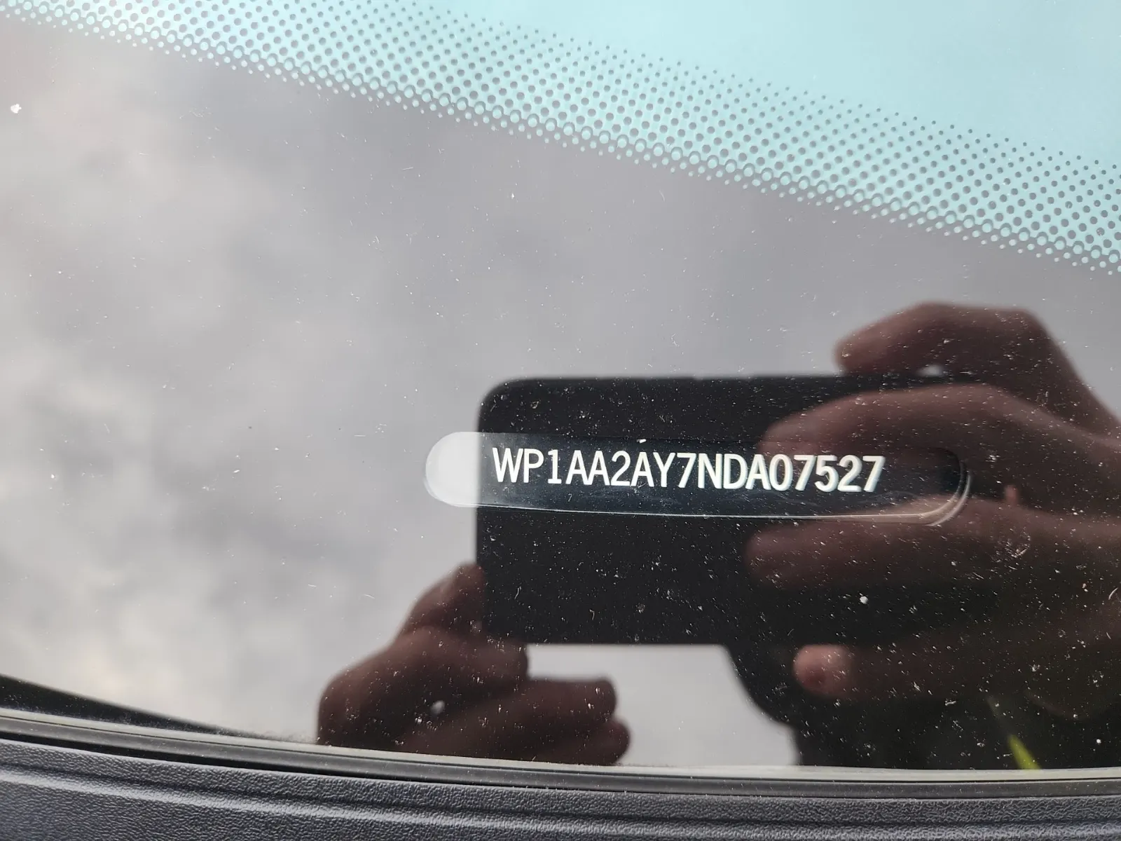 Dash VIN Plate Photo