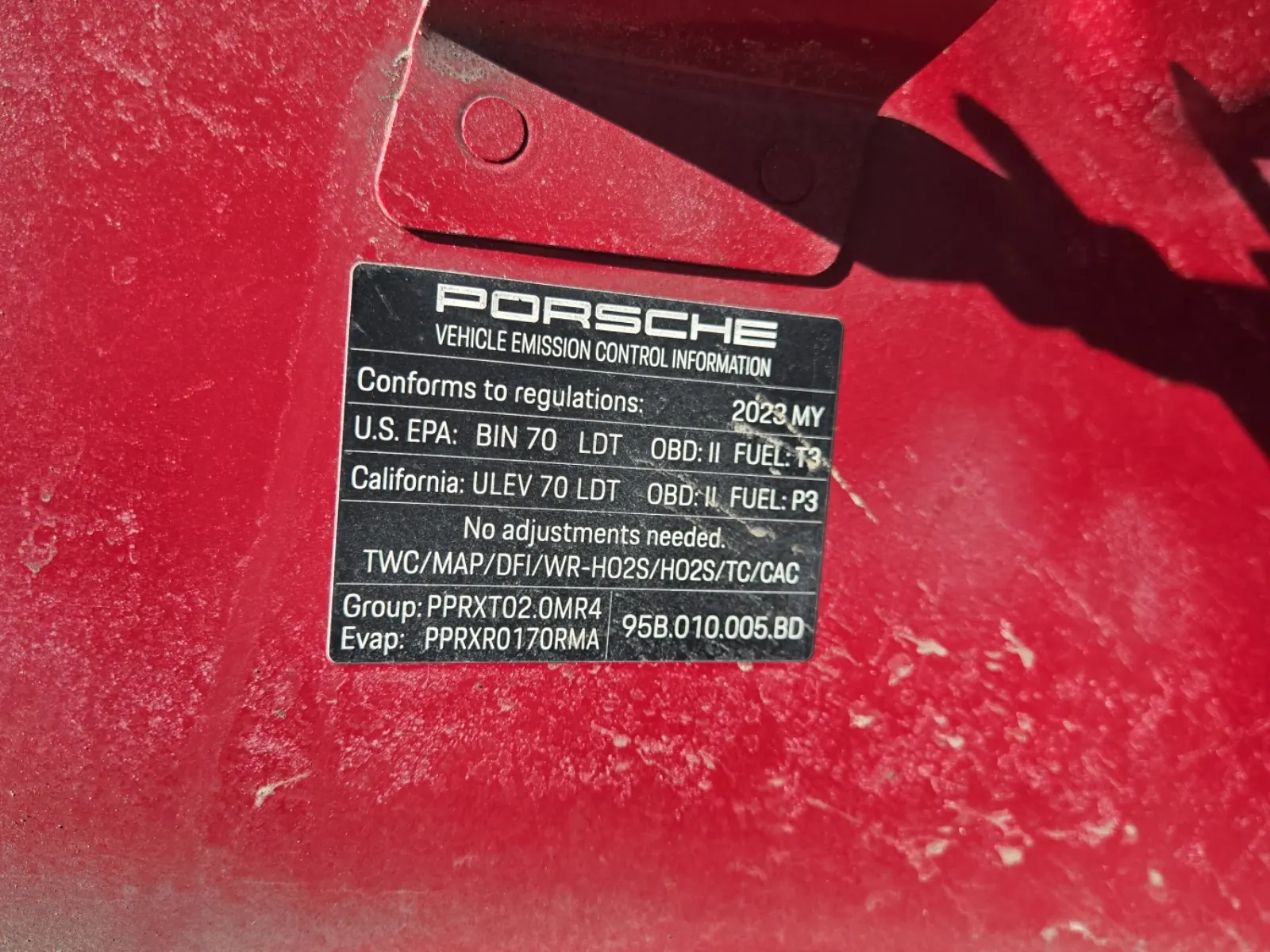 Emission Sticker Photo