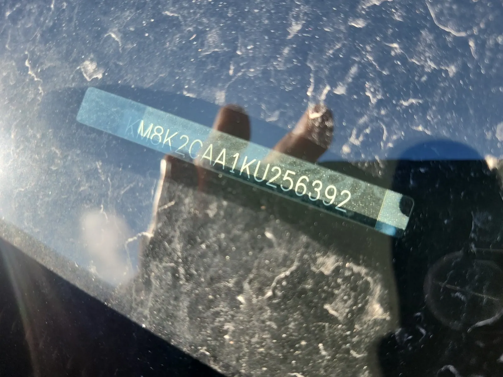 Dash VIN Plate Photo