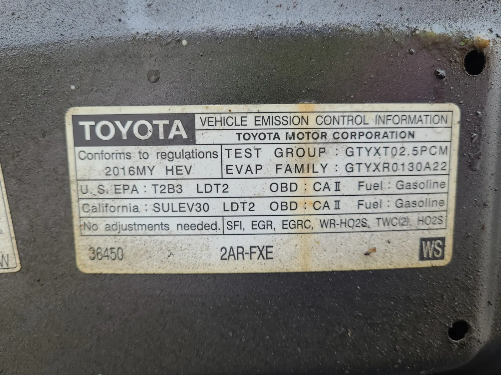 Emission Sticker Photo
