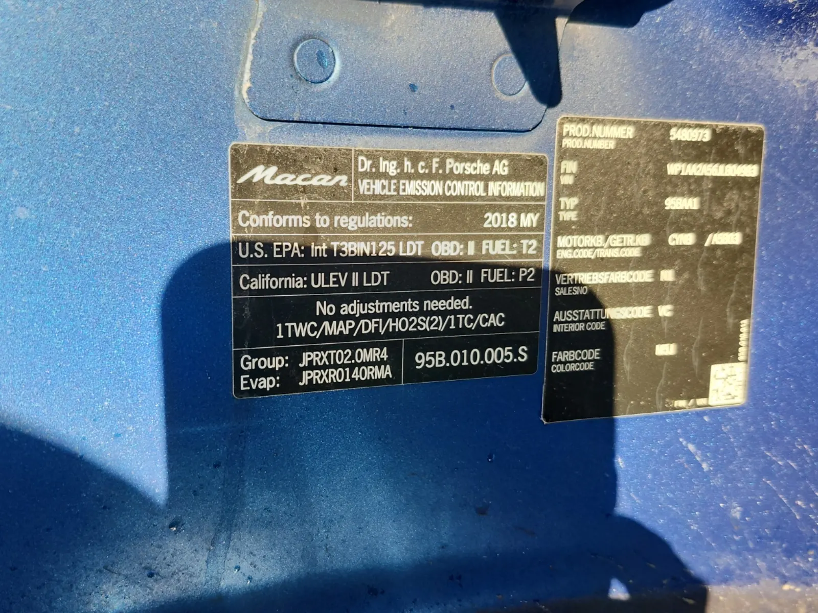 Emission Sticker Photo
