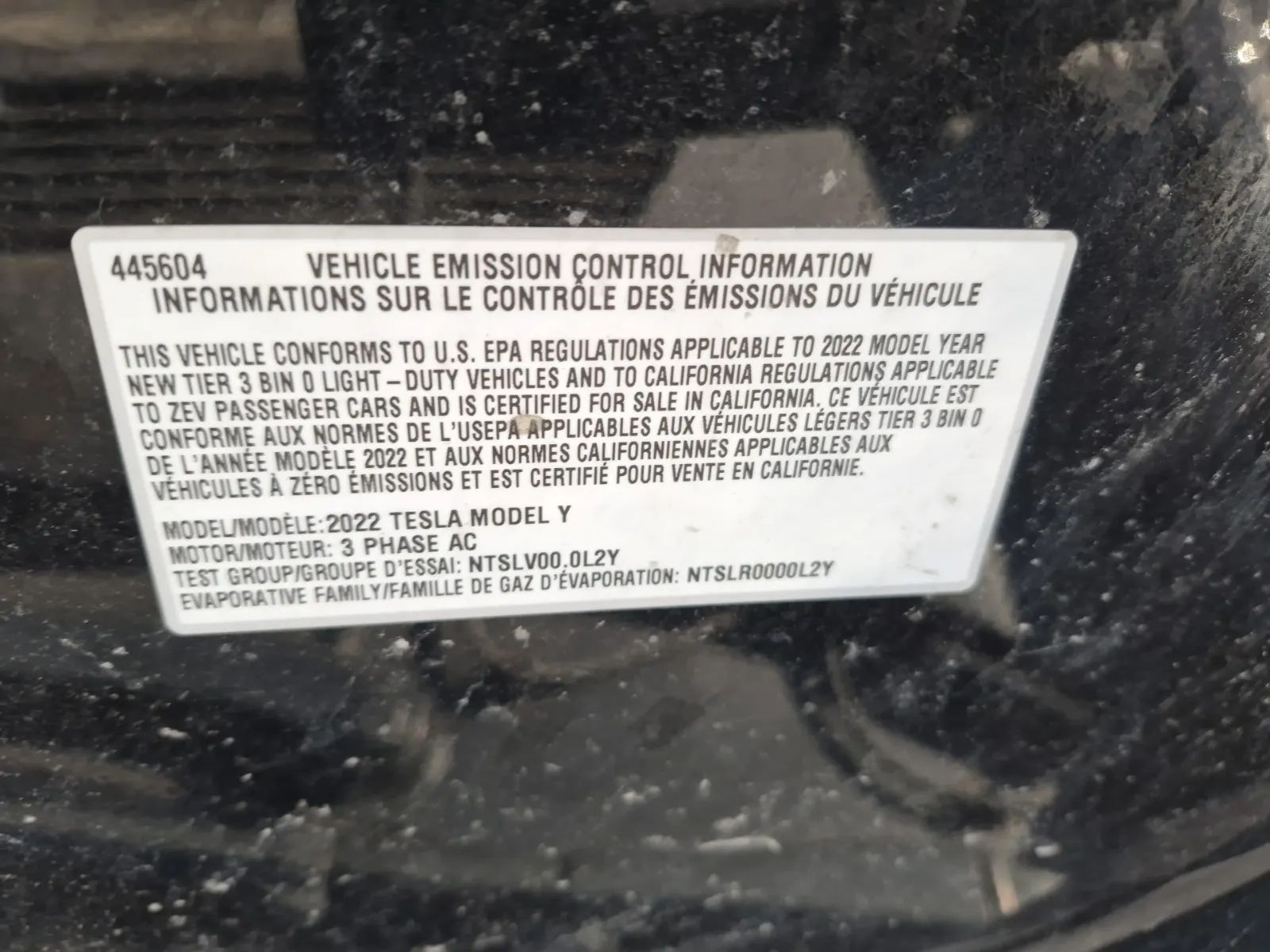 Emission Sticker Photo