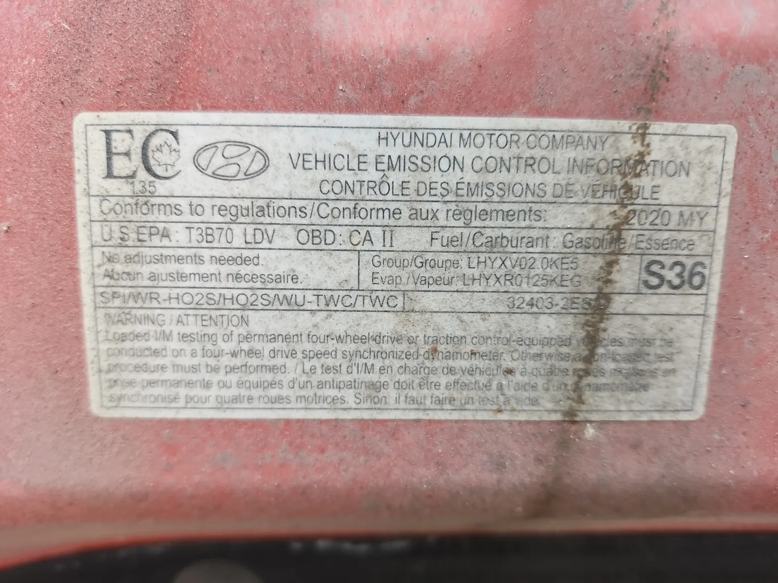 Emission Sticker Photo