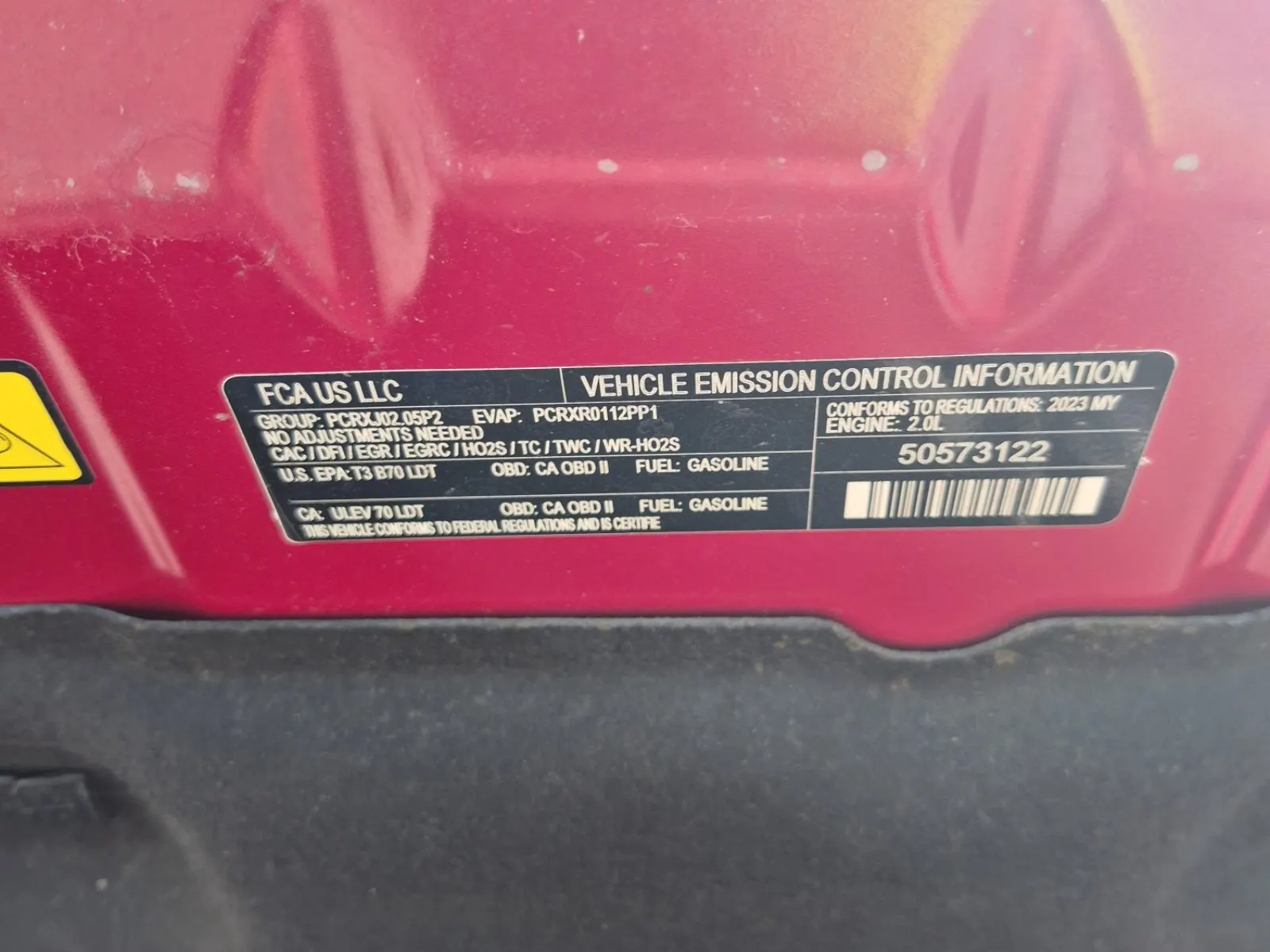 Emission Sticker Photo