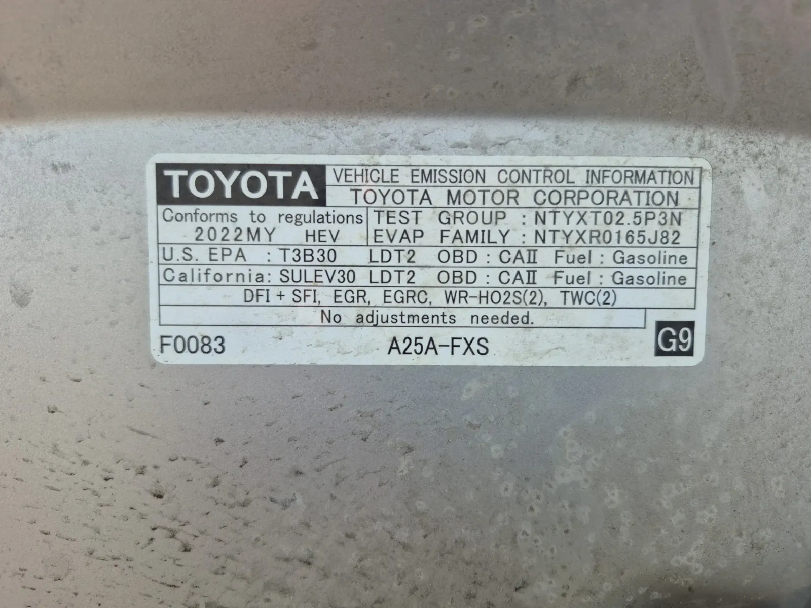 Emission Sticker Photo