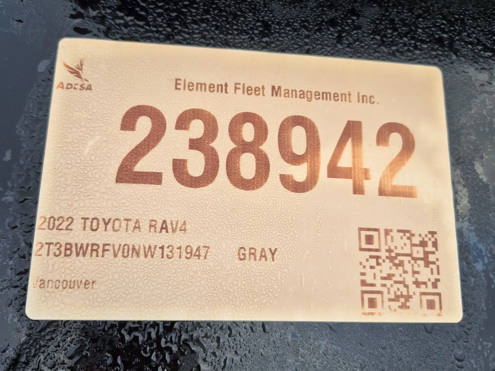 Inventory Label Photo