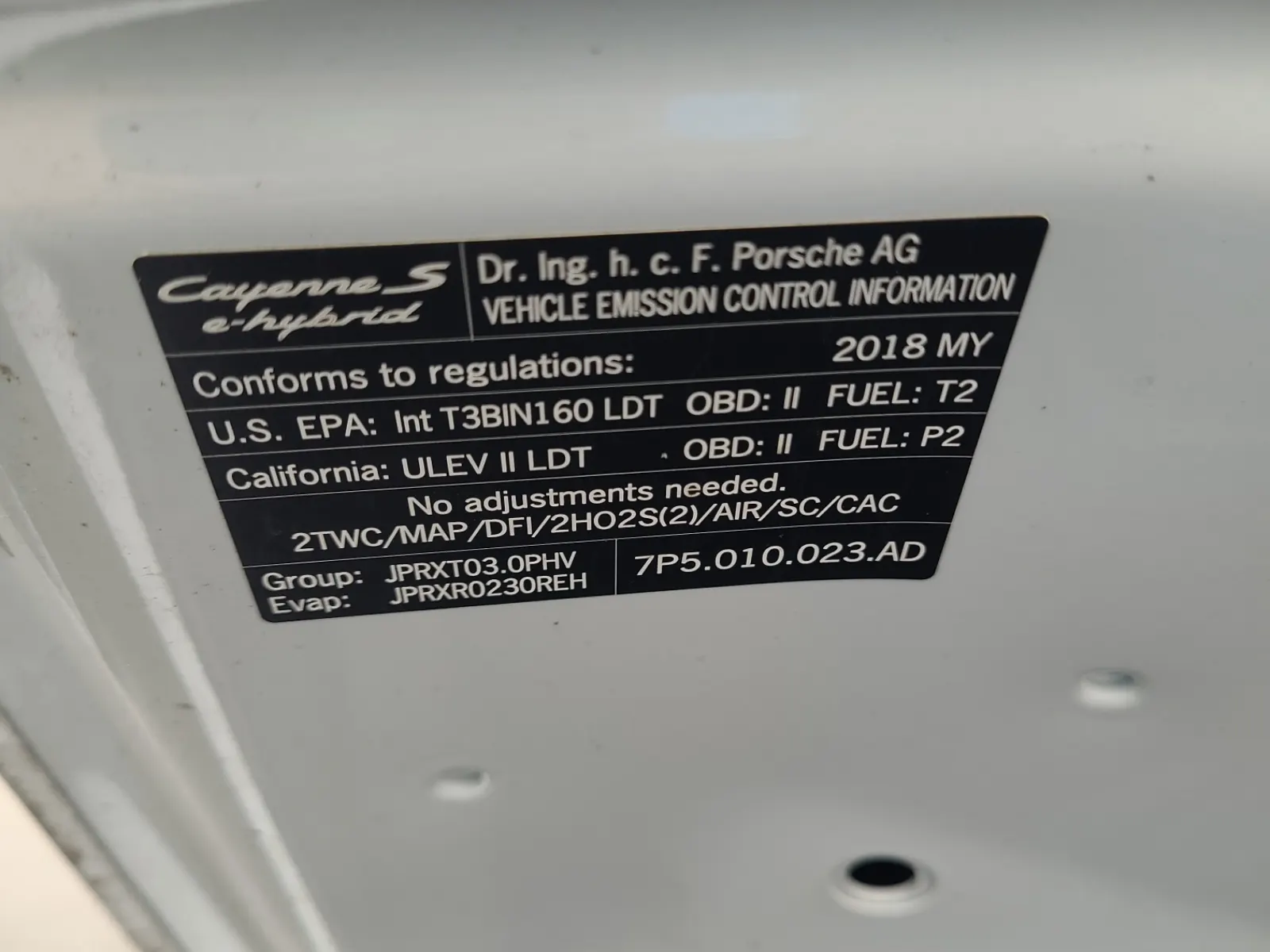 Emission Sticker Photo
