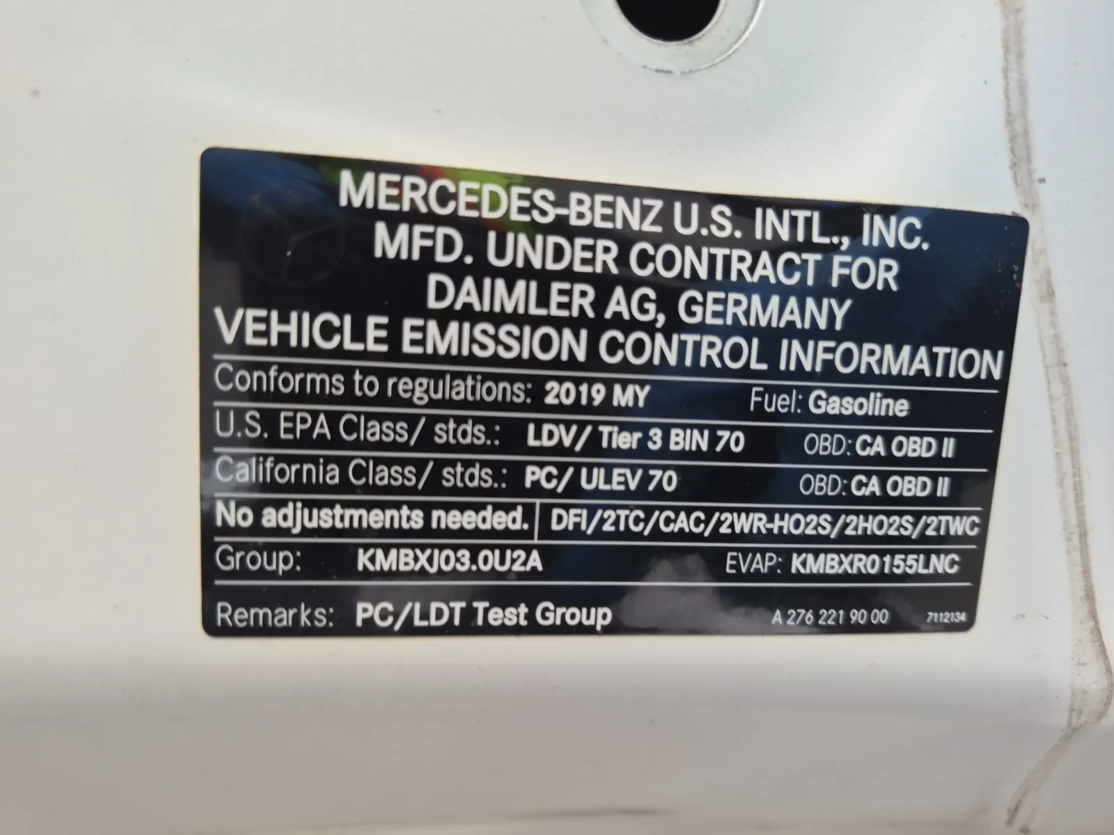 Emission Sticker Photo
