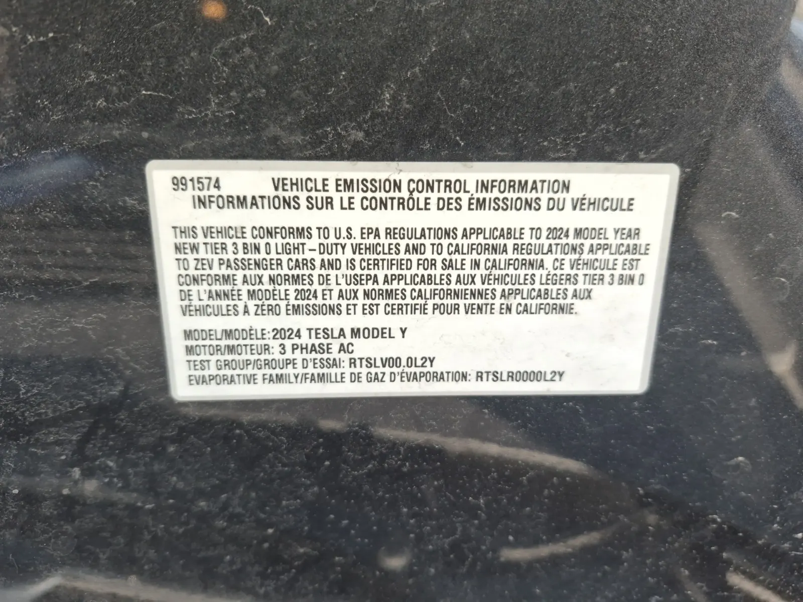 Emission Sticker Photo