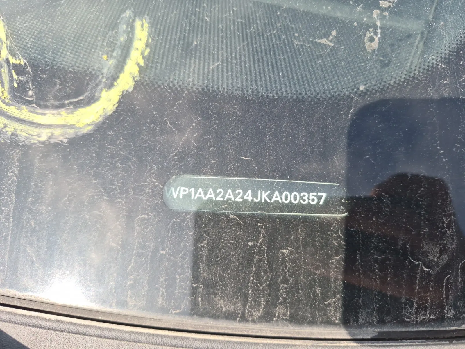 Dash VIN Plate Photo