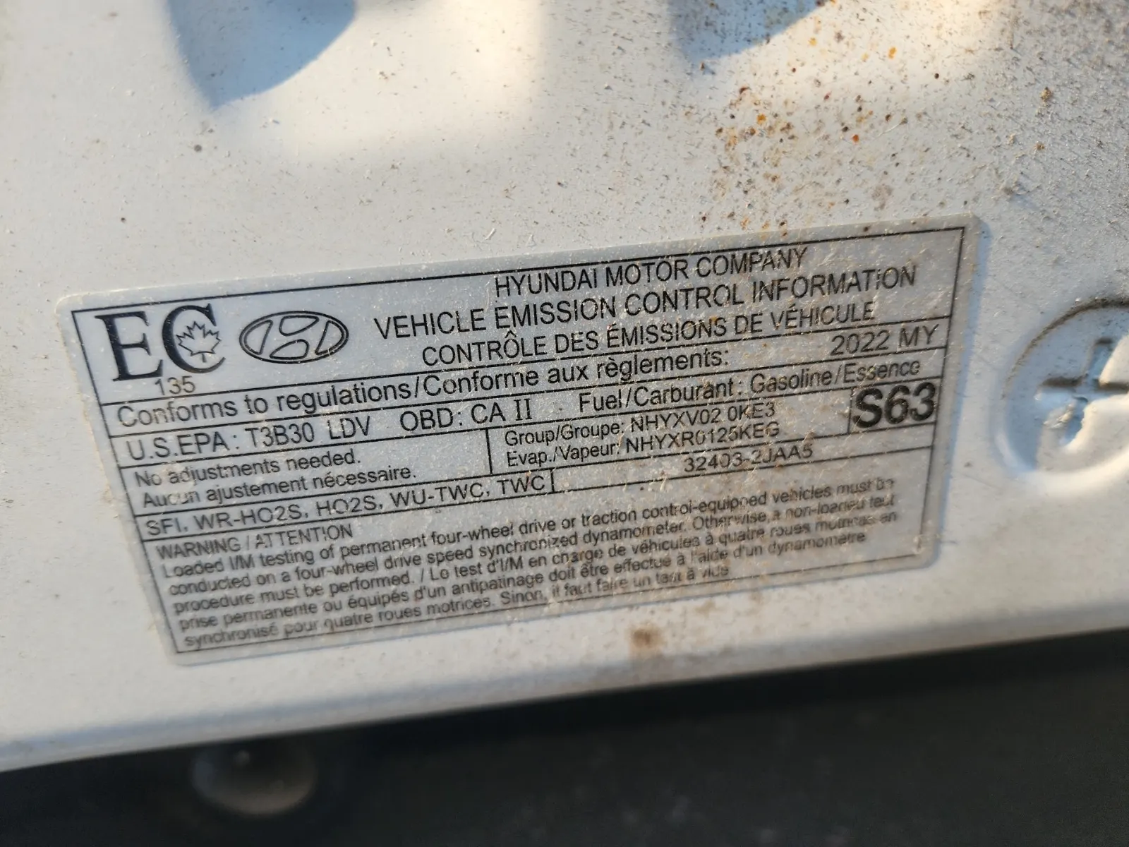 Emission Sticker Photo
