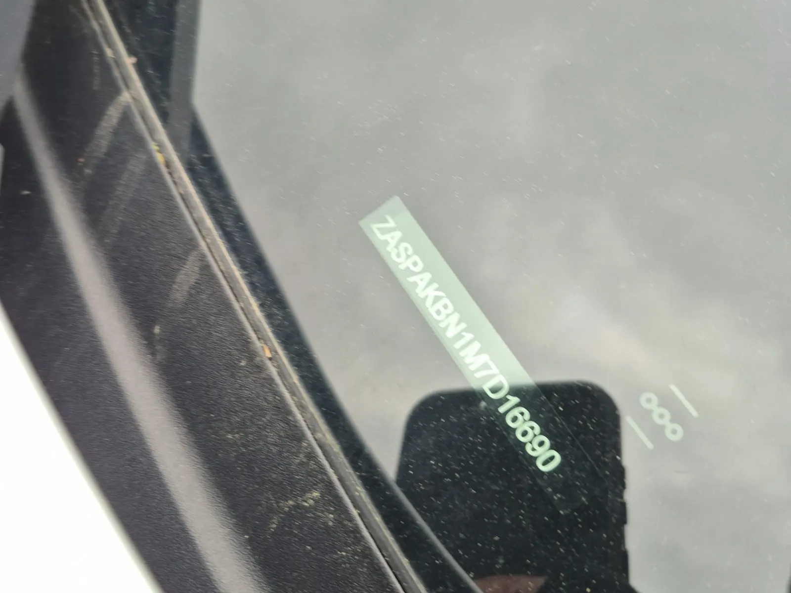 Dash VIN Plate Photo