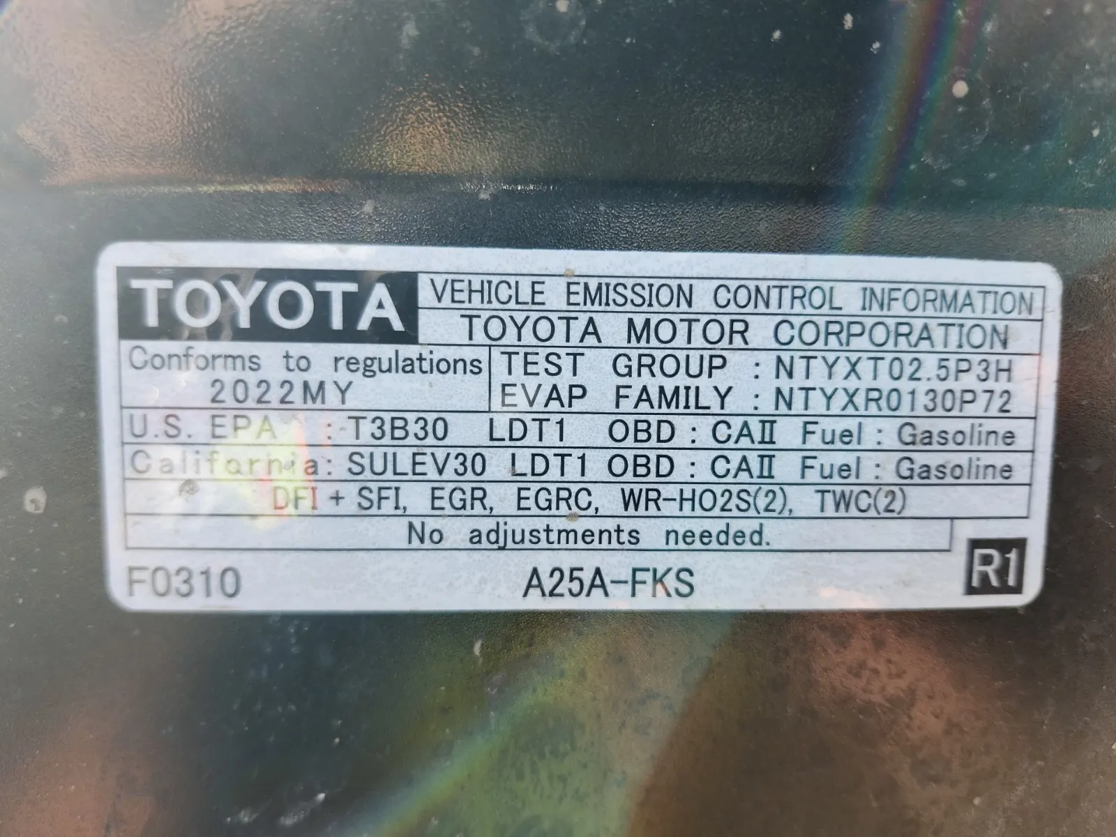 Emission Sticker Photo