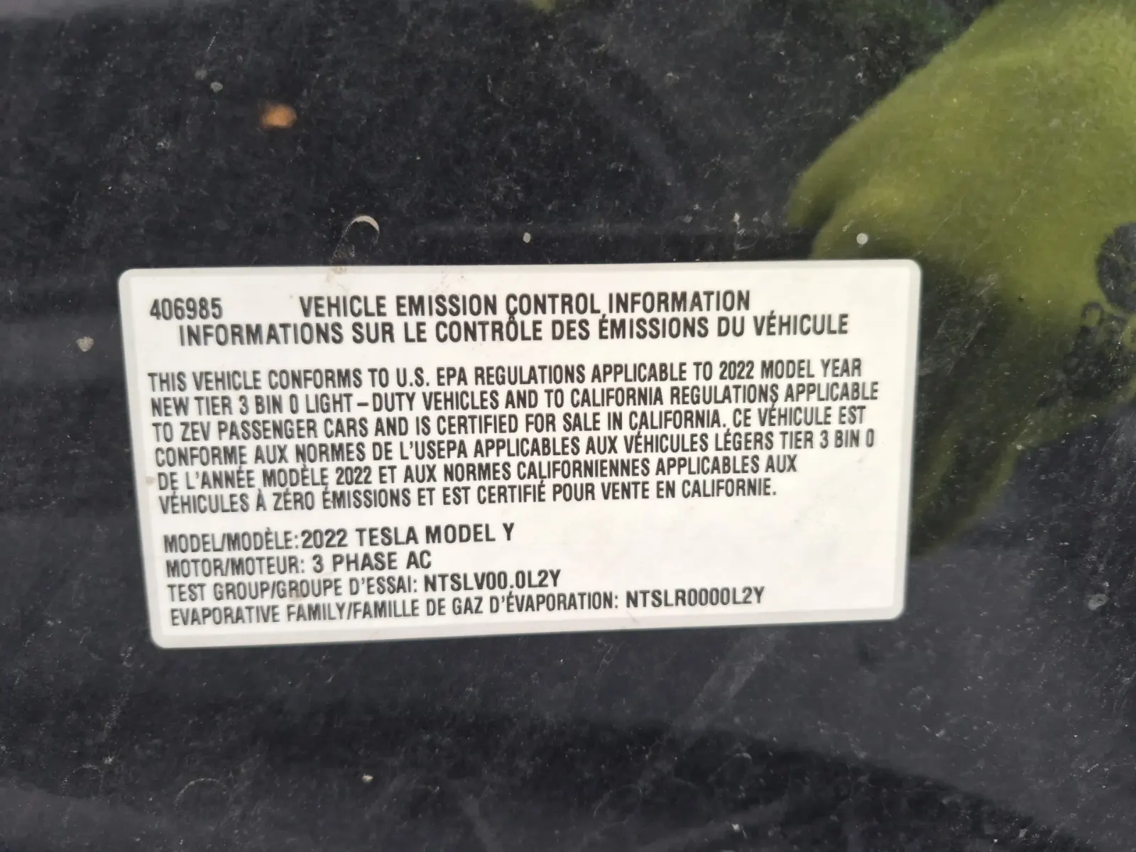 Emission Sticker Photo