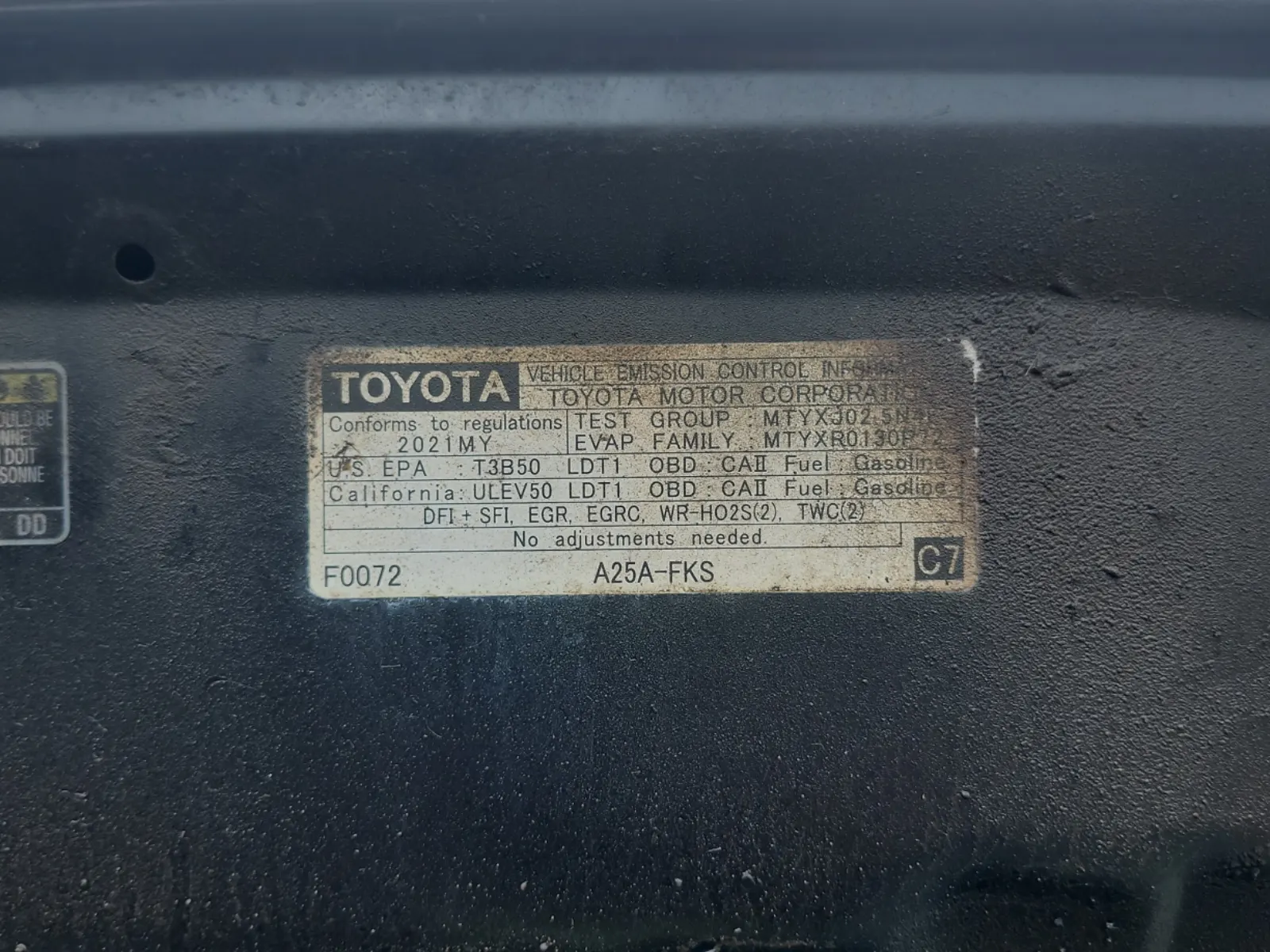 Emission Sticker Photo