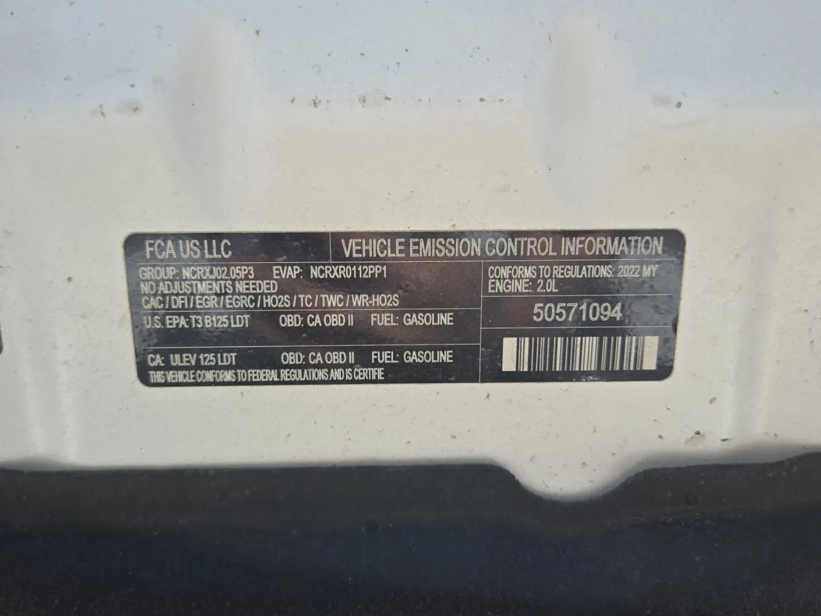 Emission Sticker Photo