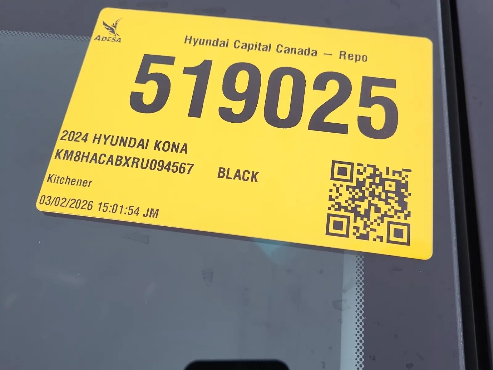 Inventory Label Photo