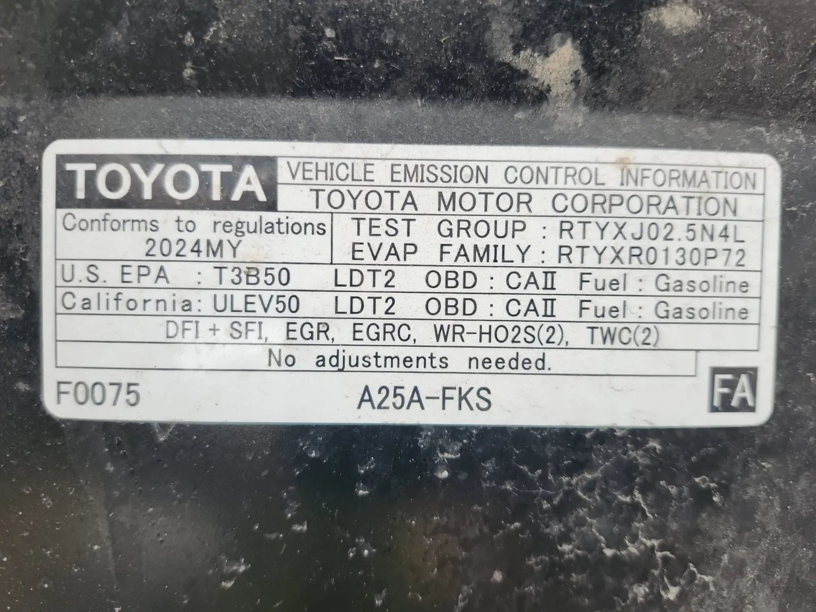 Emission Sticker Photo