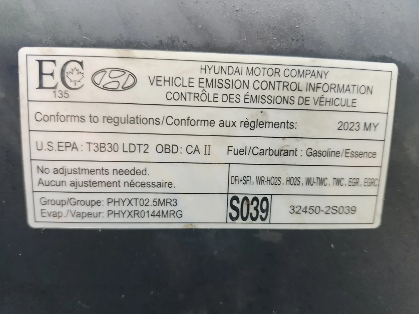 Emission Sticker Photo