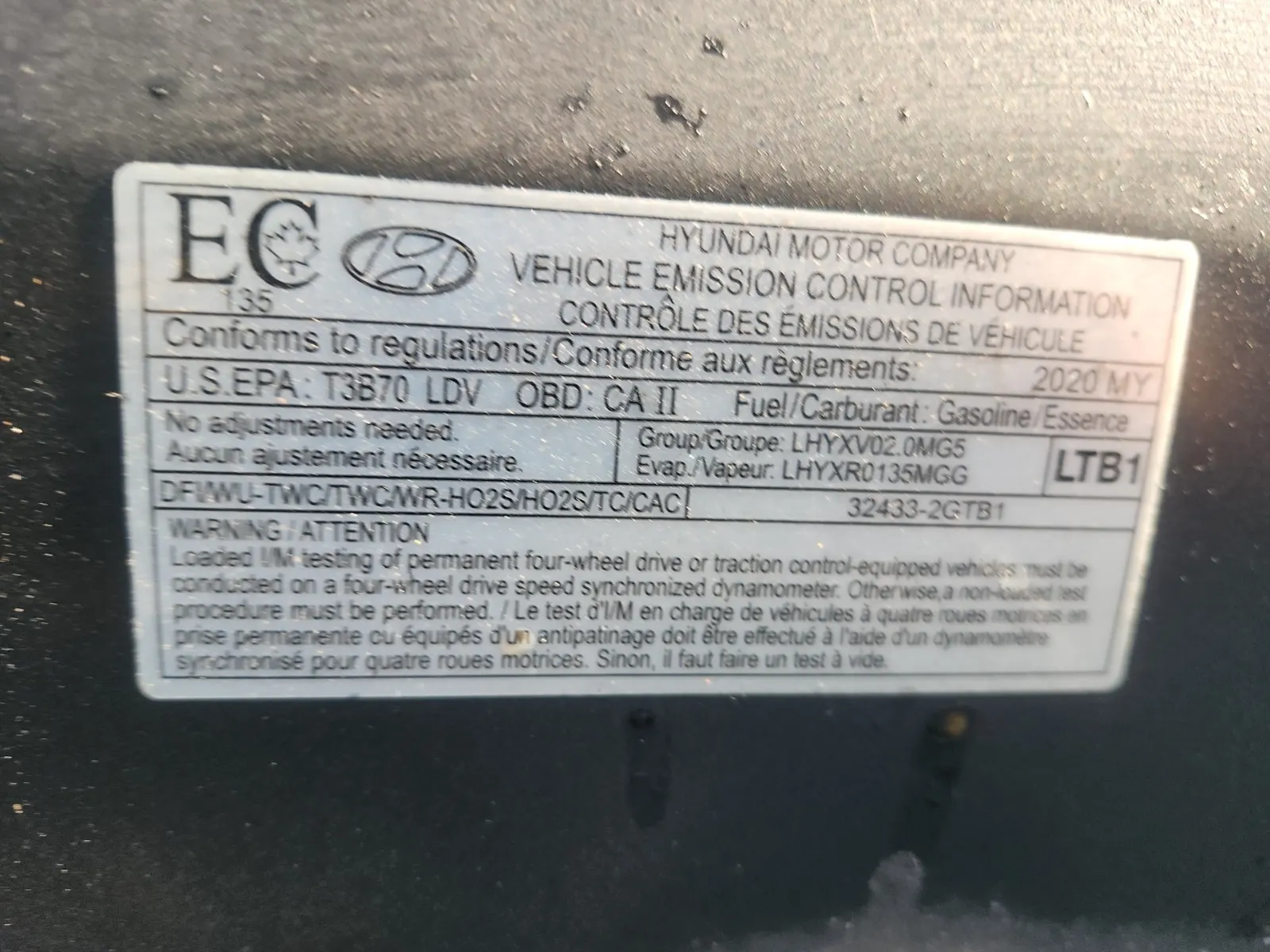 Emission Sticker Photo