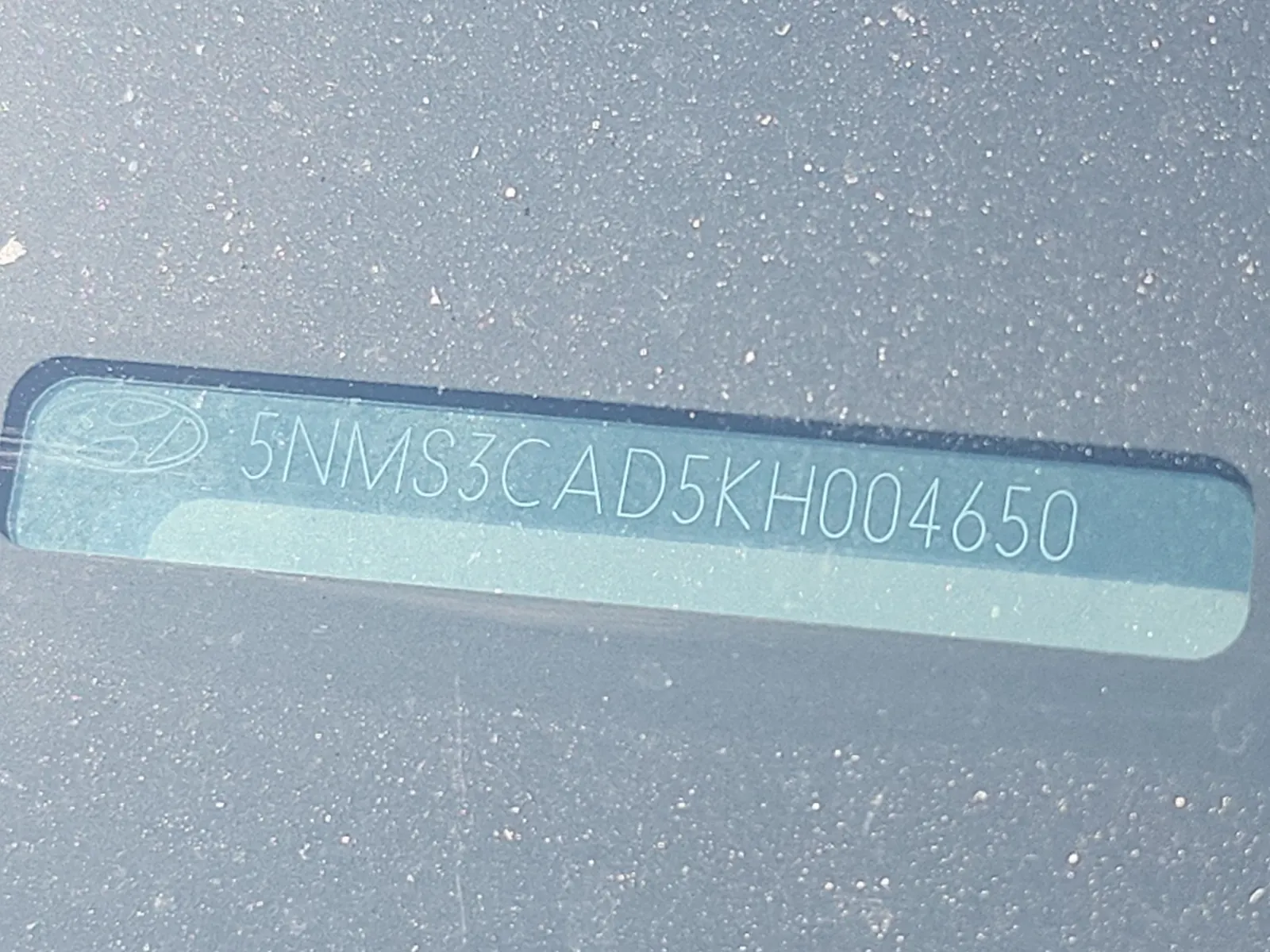 Dash VIN Plate Photo