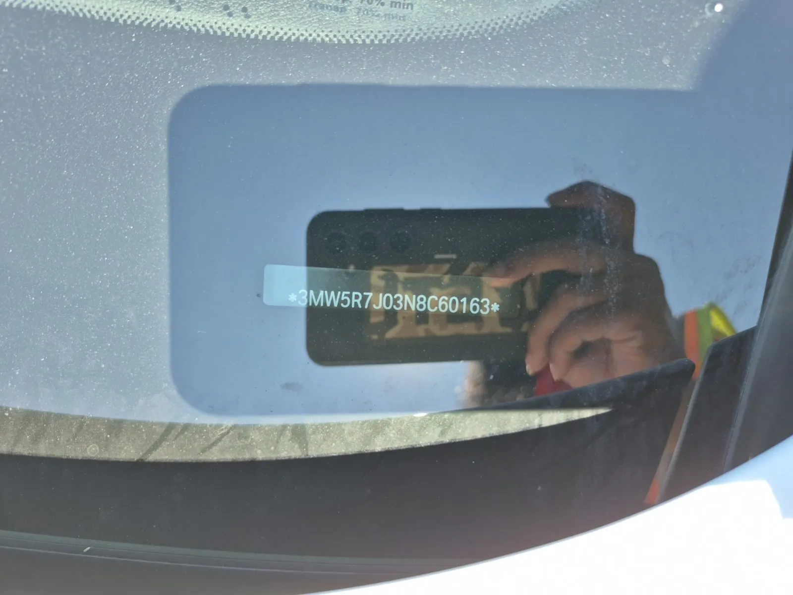Dash VIN Plate Photo