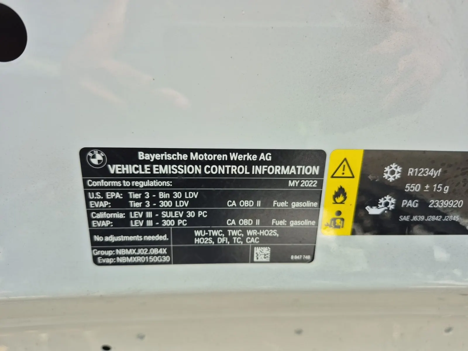 Emission Sticker Photo
