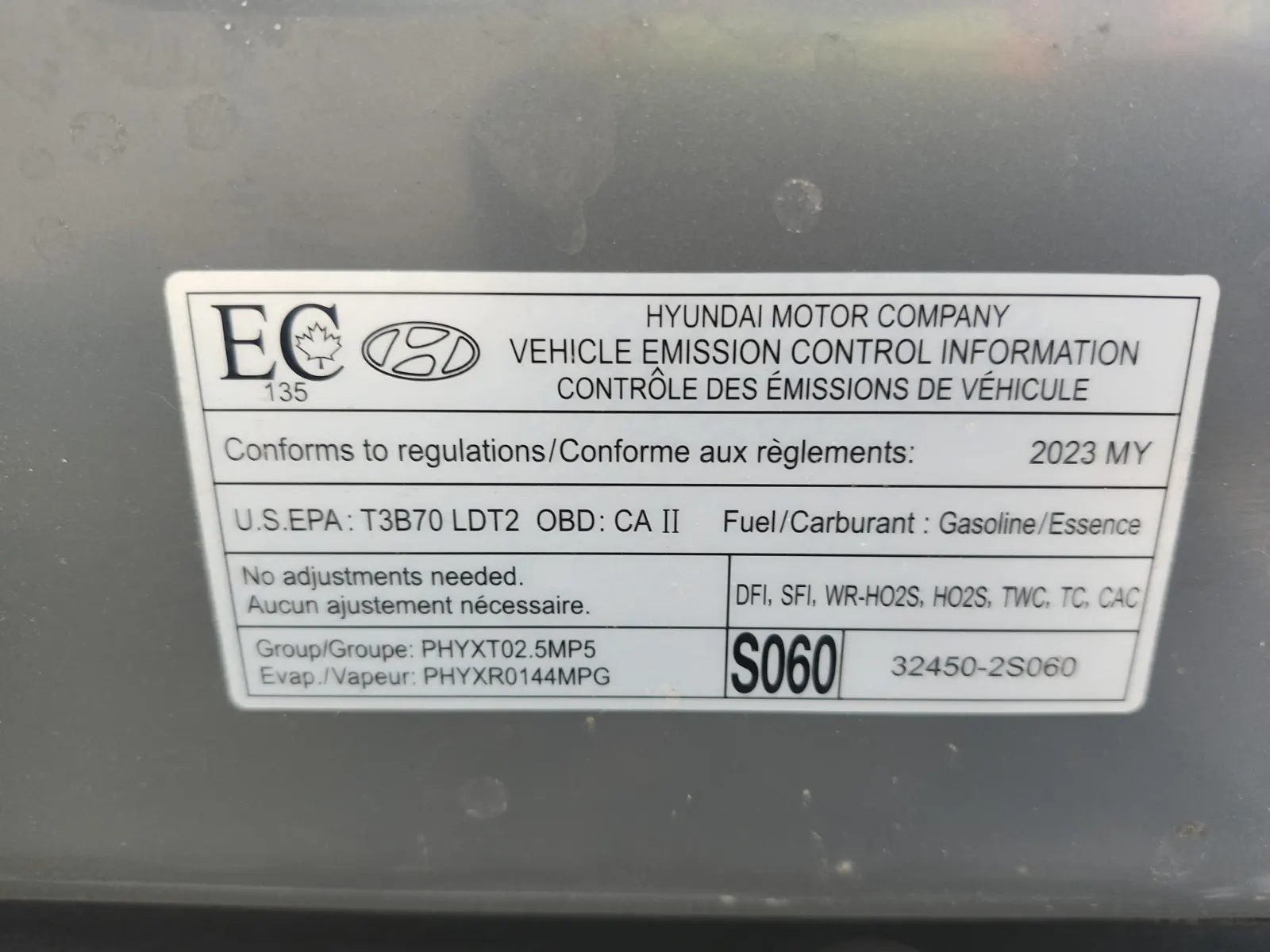 Emission Sticker Photo