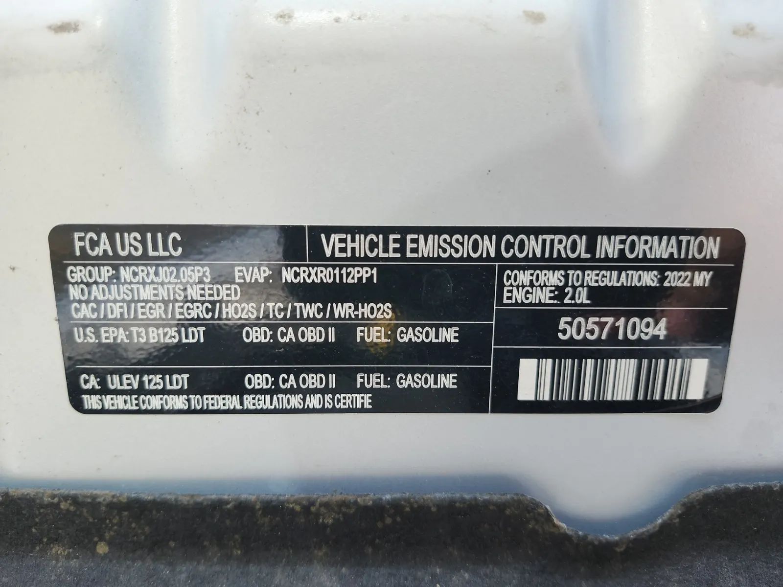 Emission Sticker Photo
