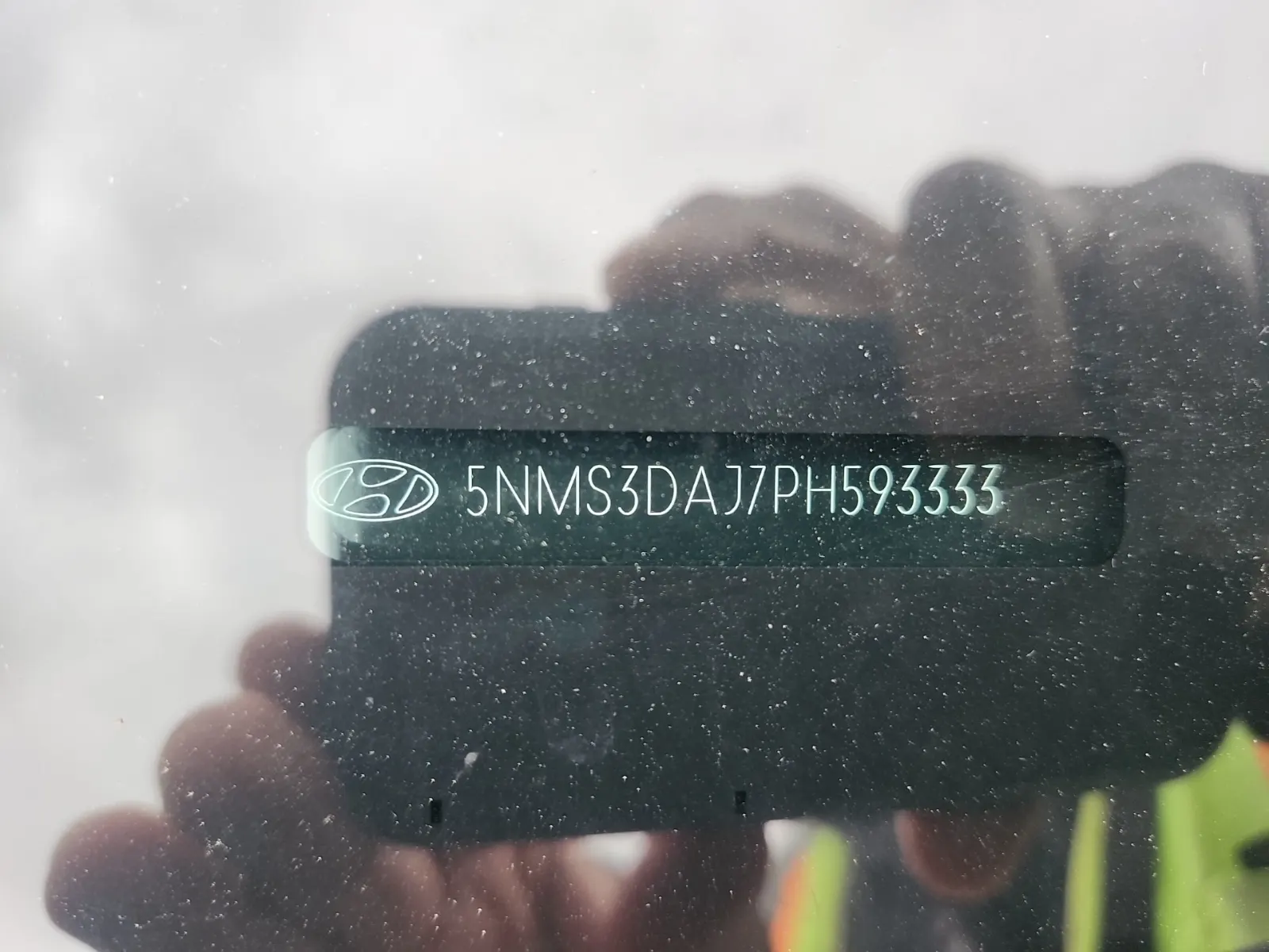 Dash VIN Plate Photo